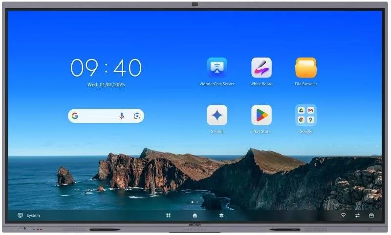 Hikvision – LED-backlit LCD monitor – 75″ – 4K Cam Mic Android 14 Wifi Pantalla Interactiva Hikvision WonderHub DS-D5A75RB/B3, 75" 4k UHD, IPS, 8 GB RAM, android 16, HDMI - Imagen 1