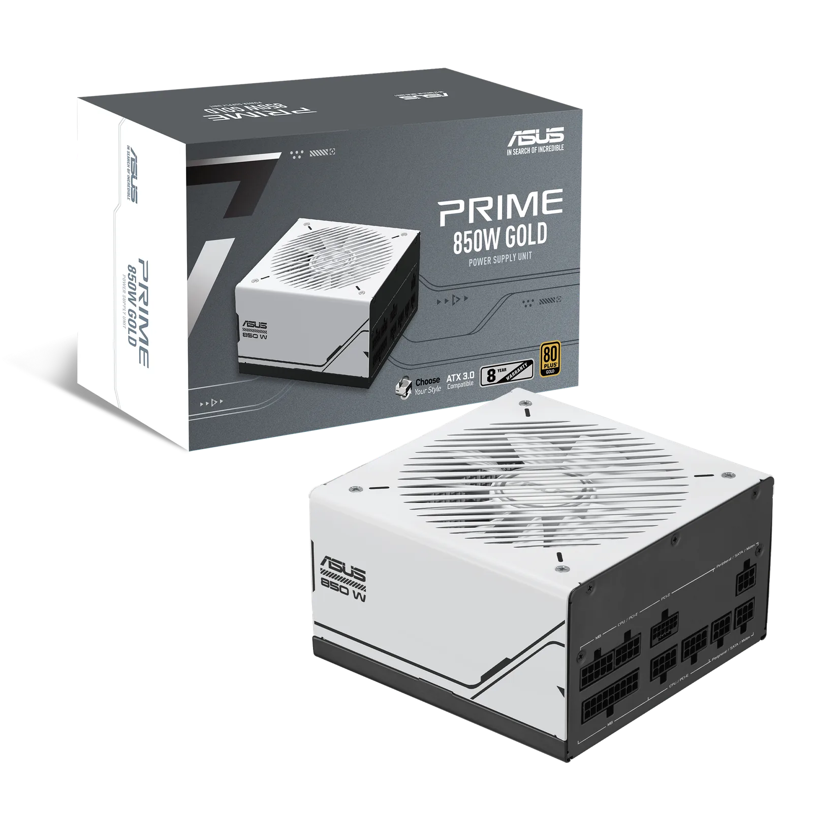 ASUS – Power supply – AP-850G Fuente de Poder ASUS Prime AP-850G, 850W, Full Modular, ATX 3.1, 80 PLUS Gold - Imagen 1