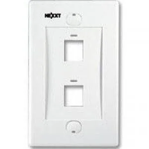 Nexxt – Placa de montaje – blanco – 2 puertos Nexxt - Placa de montaje - blanco - 2 puertos - Imagen 1