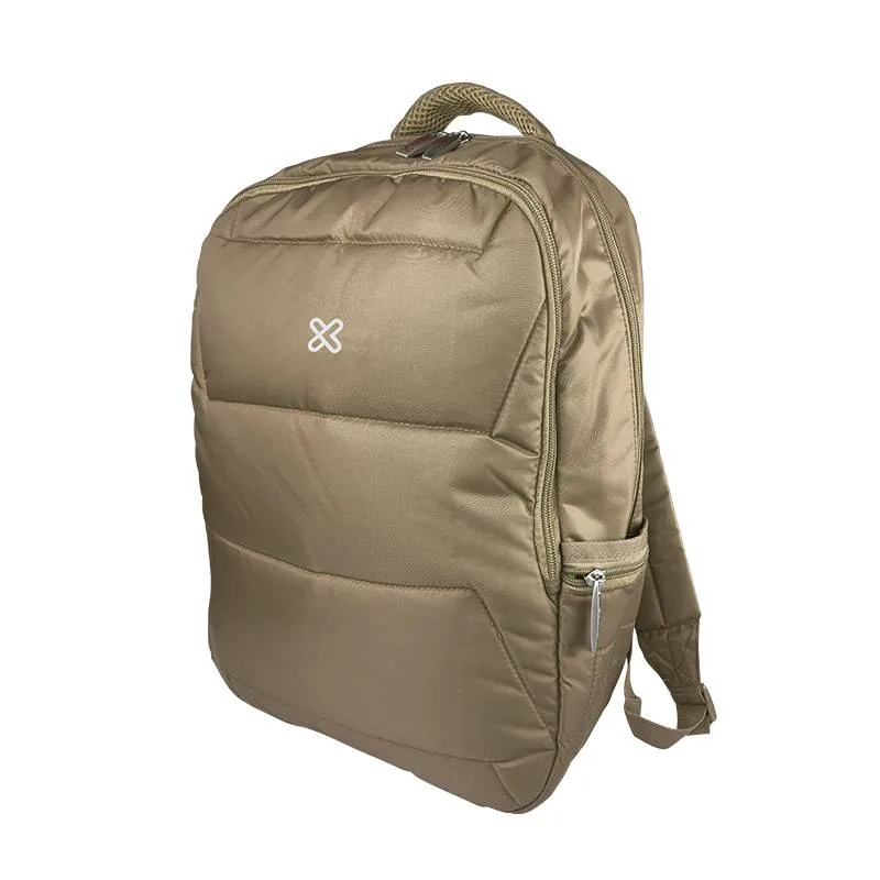 Klip Xtreme – Notebook carrying backpack – 15.6″ – 1200D Nylon – Khaki – Two Compartments Mochila para notebook Klip Xtreme Monaco, Carrying backpack, 15.6", 1200D Nylon, Khaki - Imagen 1
