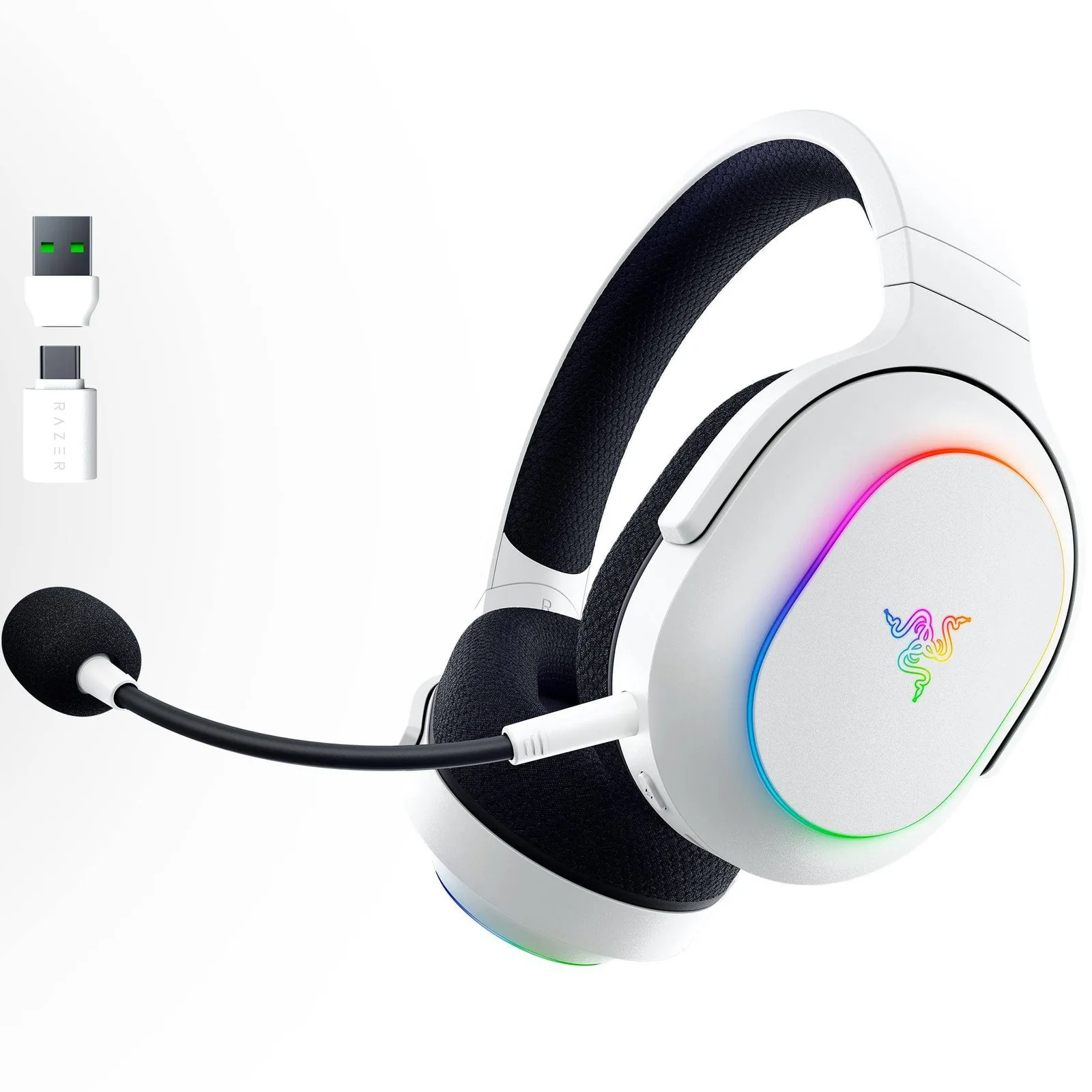 Audífonos Gamer Razer Barracuda X Chroma Wireless White, BT/2.4GHz, Over-Ear, 7.1 Virtual