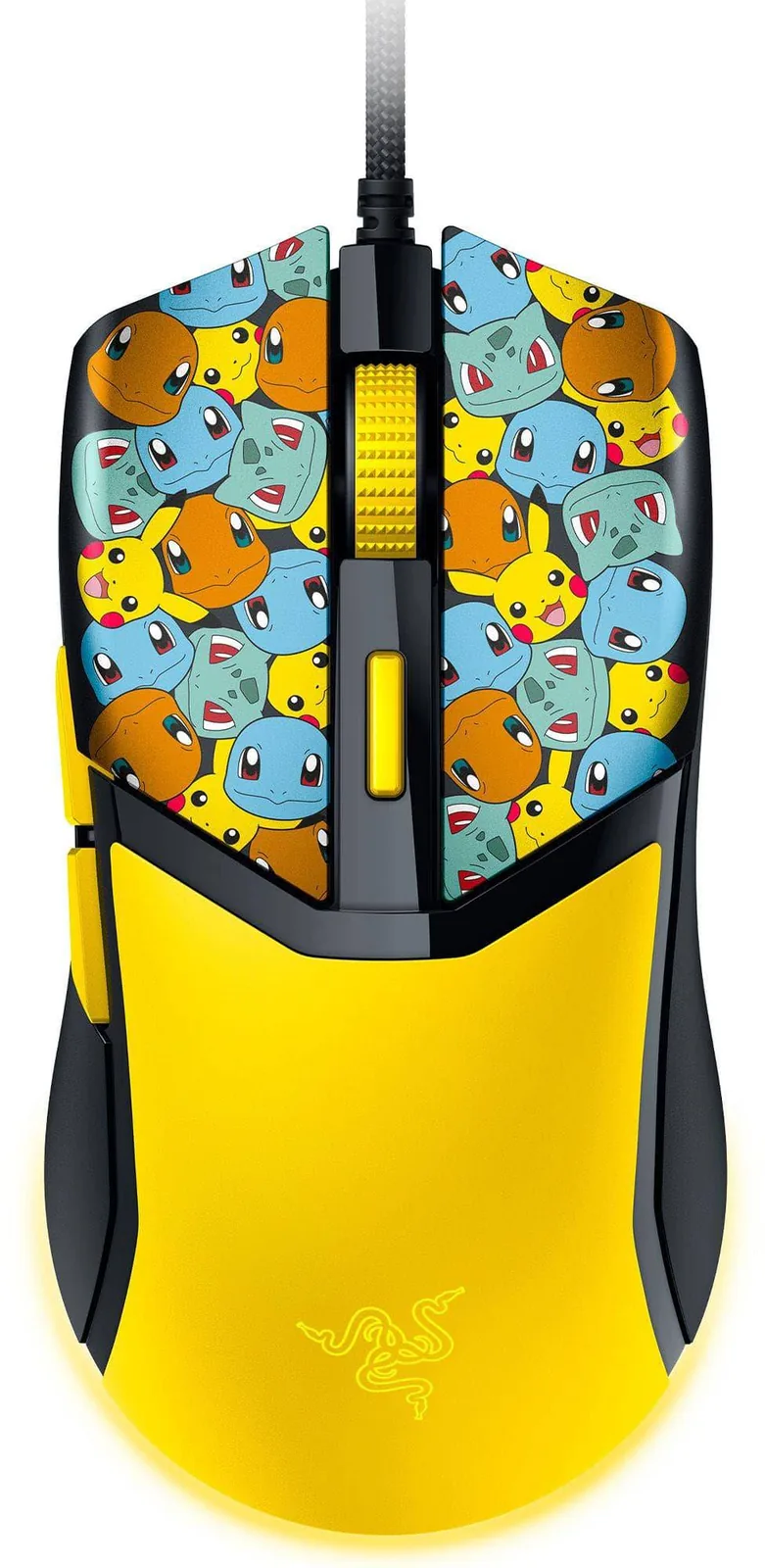 Razer Cobra – Mouse – Wired – Pokemon Edition Mouse Gamer Razer Cobra Pokémon Starters Edition, 8500DPI, Razer Chroma RGB, Negro/Amarillo - Imagen 1