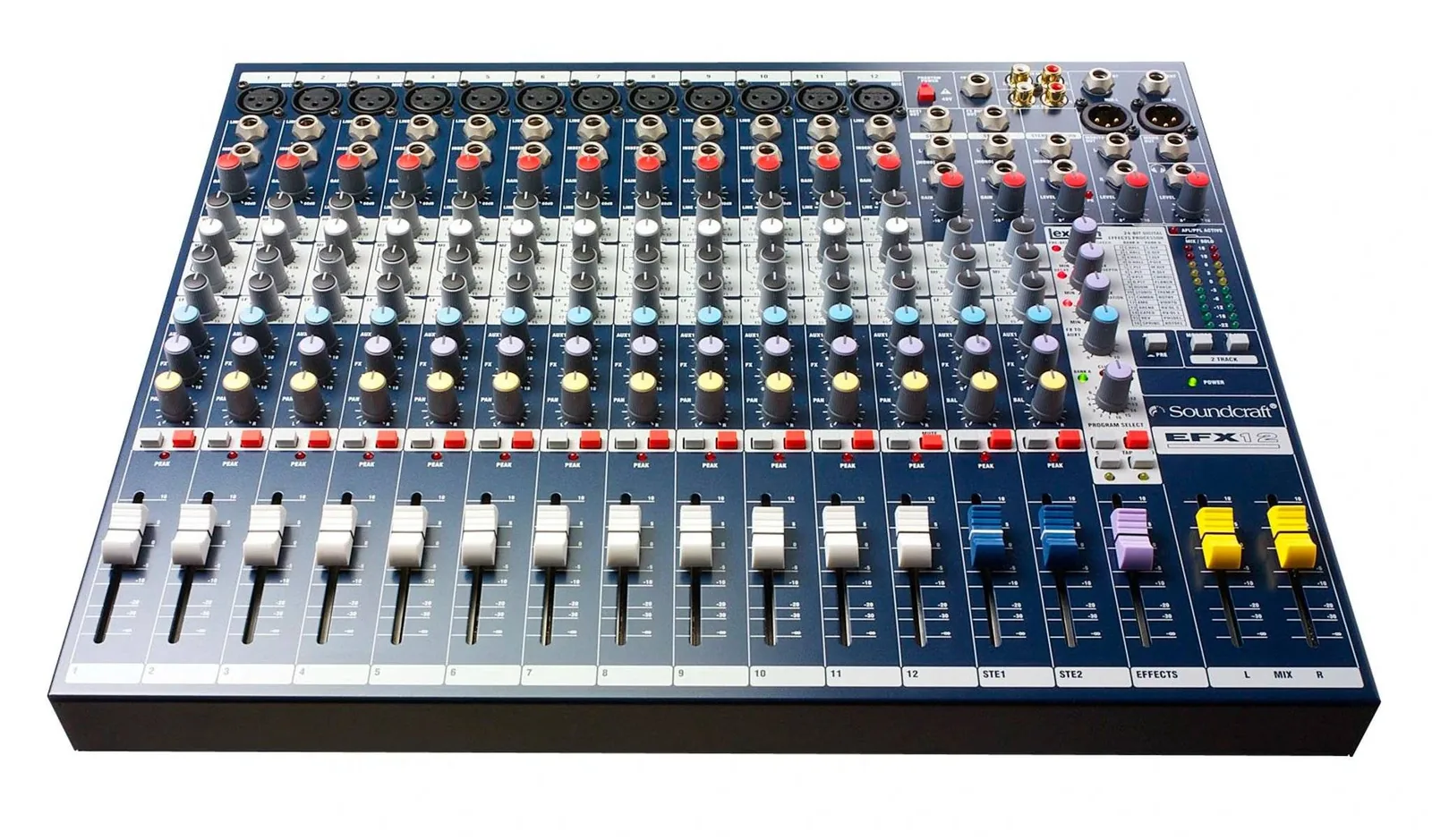 Soundcraft – Mixer – EFX12 CONSOLE +K EU Soundcraft EFX12 Mixer Profesional de 12 Canales con Efectos Integrados - Imagen 1