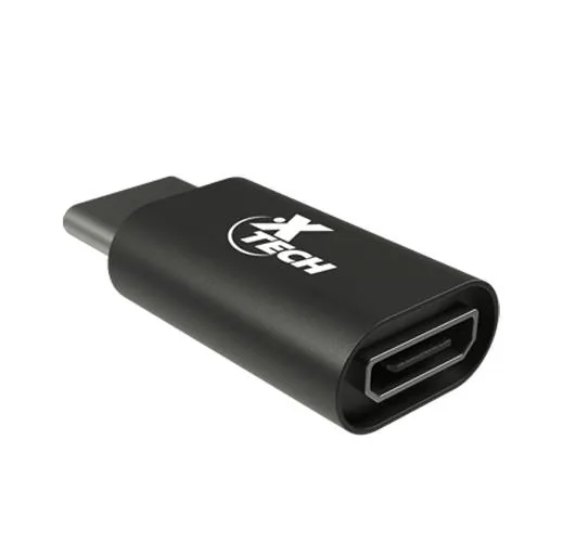 Xtech – USB adapter – USB Type C – Micro-USB Type B – Black – XTC-526 Adaptador USB Type C (M) a micro-USB 2.0 (H) Xtech XTC-526 - Imagen 1