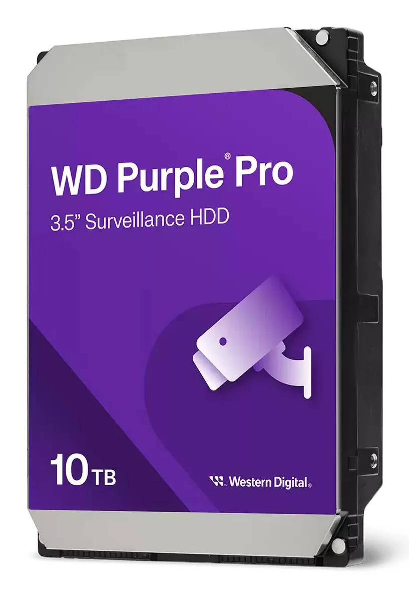 Western Digital WD Purple – Hard drive – Internal hard drive – 10 TB – 3.5″ – 7200 rpm Disco Duro 10TB Western Digital Purple Pro, Almacenam Avanzado para Soluciones de Video Inteligente - Imagen 1