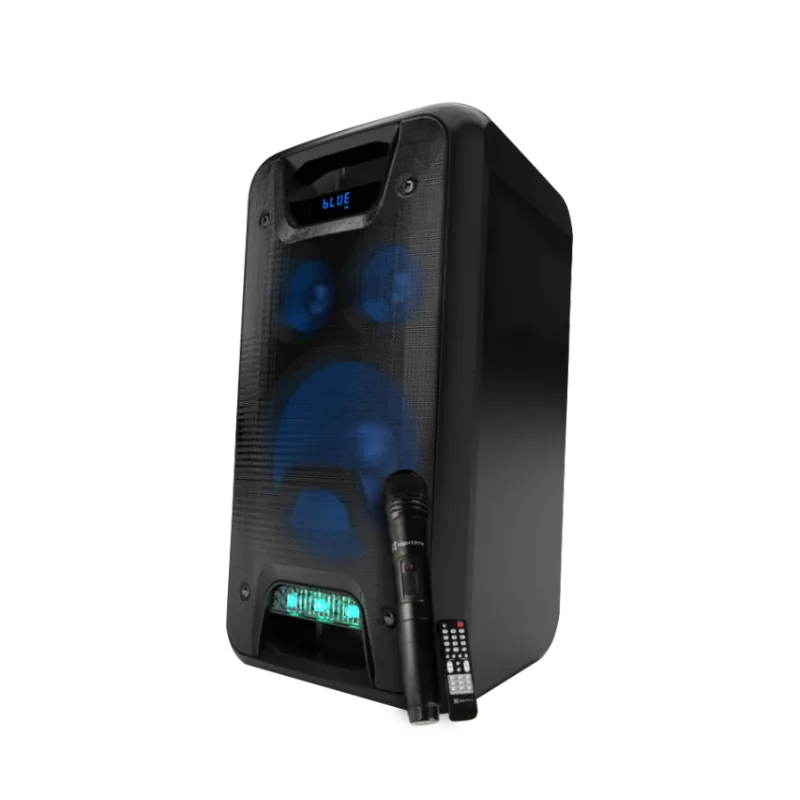 Klip Xtreme KLS-651 – Speaker system – KLS-651 – Black – 1000 WATTS – Micrófono inalámbrico – Efectos de luces – Tiempo de reproducción de 11 horas – Alcance inalámbrico: 10m – Conectividad: Con cable e inalámbrica (no incluye micrófono cableado) Klip Xtreme KLS-651 - Speaker system - KLS-651 - Black - 1000 WATTS - Micrófono inalámbrico - Efectos de luces - Tiempo de reproducción de 11 horas - Alcance inalámbrico: 10m - Conectividad: Con cable e inalámbrica (no incluye micrófono cableado) - Imagen 1