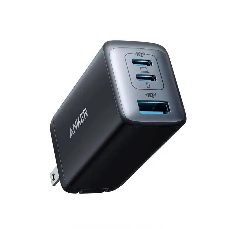 Anker – charger. – PowerPort III 3-Port 65W – Bla Cargador Anker PowerPort III 3-Port 65W GaN II USB-C y USB-A - Negro - Imagen 1