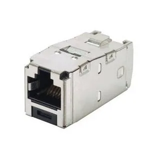 Panduit – modulo jack blindado Módulo Negro Blindado Universal Panduit de Categoría 6A, RJ45, 10 Gb/s, 8 Posiciones - Imagen 1