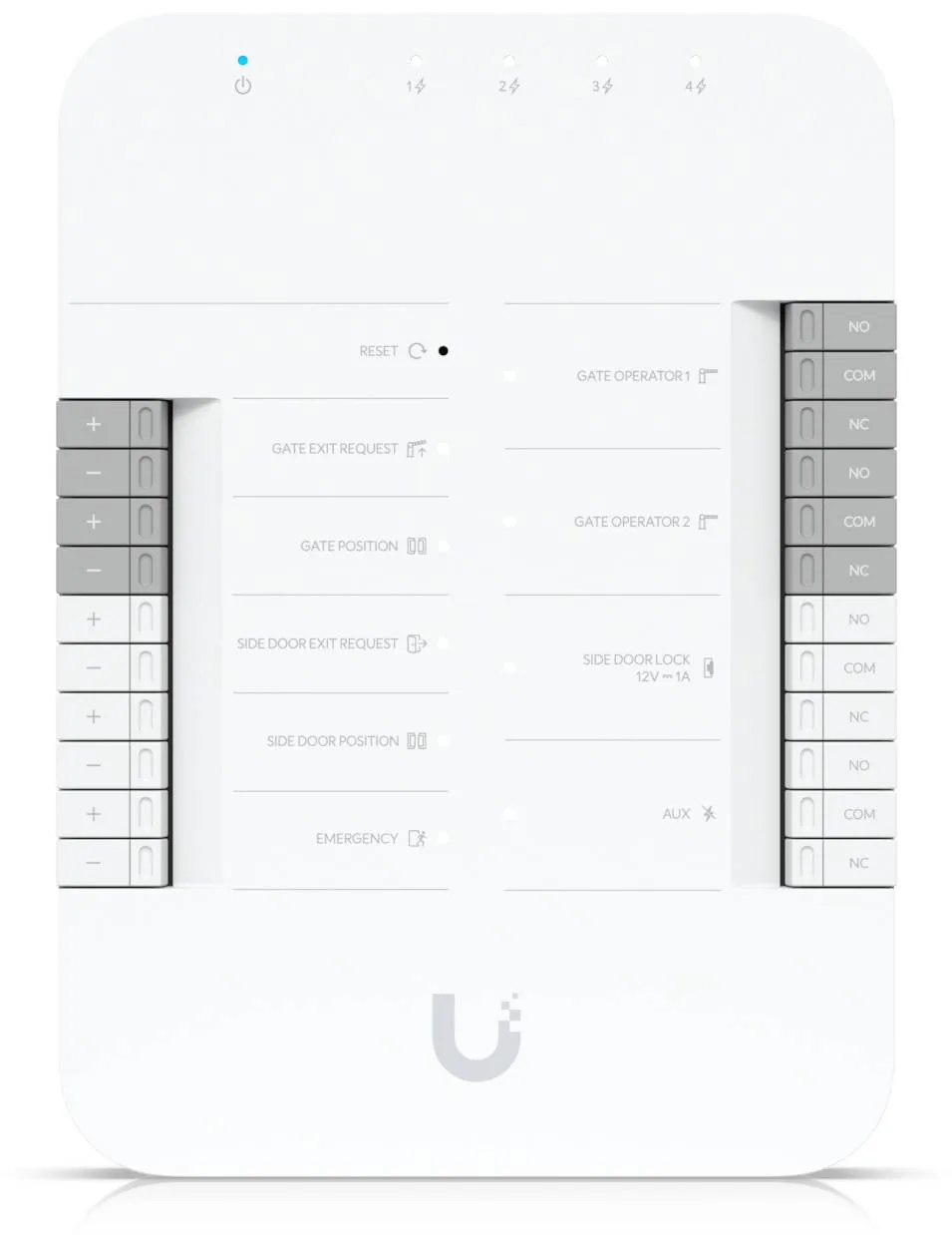 Controlador Portón Riel-Din, PoE++, múltiples relés, UBIQUITI UA-HUB-GATE