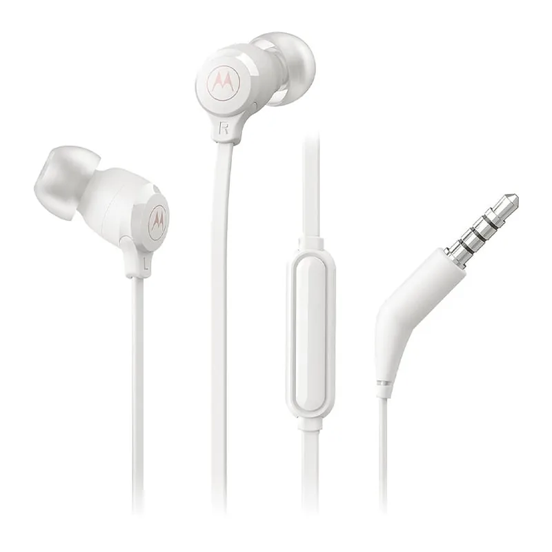 Motorola – earphones – manos libres blanco Audifonos Motorola Earbuds 3-S. 3.5mm, Color Blanco - Imagen 1