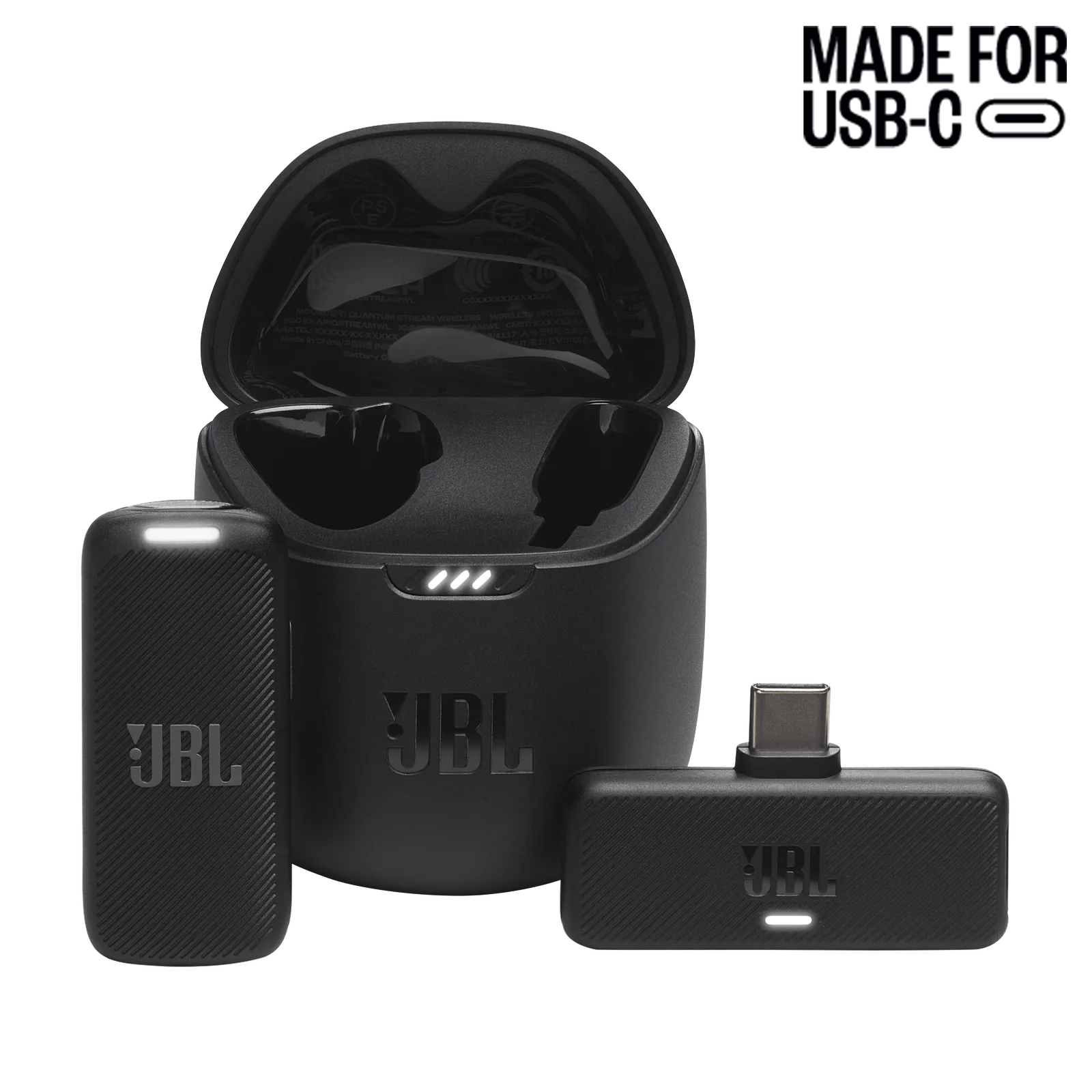 JBL – Microphone – Wireless – Quantum Stream Micrófono Inalámbrico JBL Quantum Stream, True Wireless, 2.4GHz, USB-C, Negro - Imagen 1