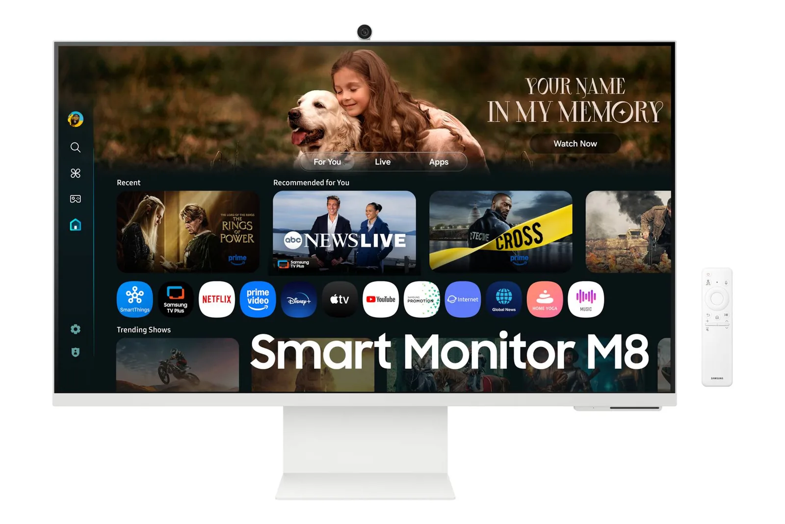Samsung – 32″ – 3840 x 2160 – HDMI / USB / USB-C – Bluetooth 5.2 Monitor Samsung M8 LS32FM801ULXZS 32" 4K UHD Smart con USB-C, HDMI y Bluetooth 5.2 - Imagen 1