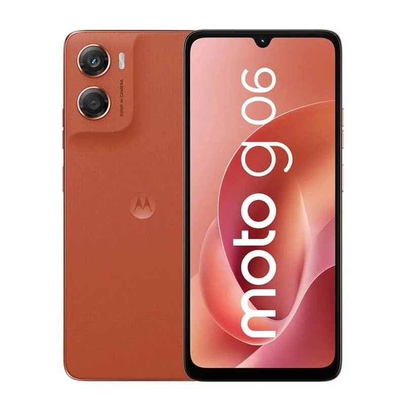 Motorola Moto G06 – Cellular phone – Orange – PB970036CL Smartphone Motorola Moto G06 Naranja - 256GB, 4GB RAM, Pantalla 6.88", Camara 50MP - Imagen 1