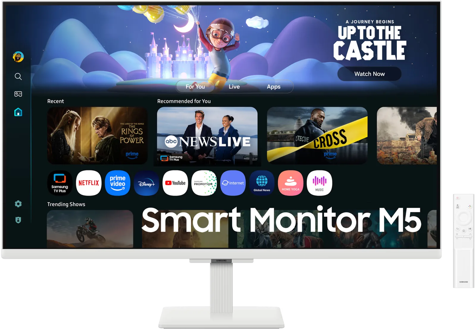 Samsung LS32FM501ELXZS – 32″ – 1920 x 1080 – VA – USB / HDMI – White – 60Hz Monitor Plano Samsung Smart M5 32" Full HD VA HDMI USB WiFi Blanco - Imagen 1