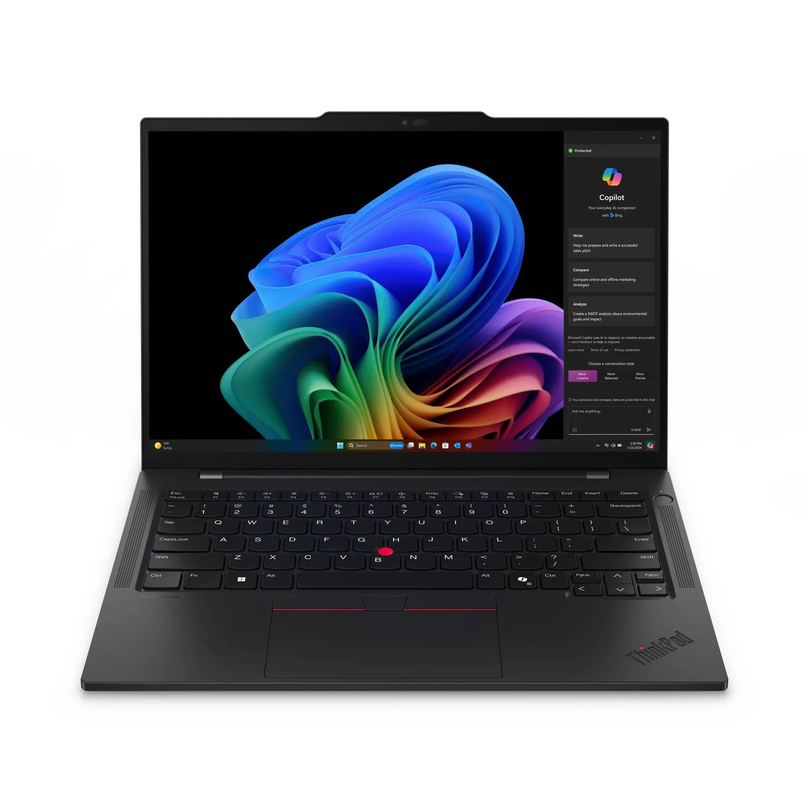 Lenovo ThinkPad T14s Gen 6 – Notebook – 14″ – 1980 x 1080 LCD – Qualcomm Snapdragon X Elite X1E-78-100 X1E-78-100 / 3.4 GHz – 32 GB – DDR5 SDRAM – 1 TB SSD – Integrated Qualcomm Adreno – Windows 11 Pro – Black – Spanish – 1-year warranty Notebook Lenovo ThinkPad T14s Gen 6 Snapdragon X Elite, 32GB RAM, 1TB SSD, 14" WUXGA, W11 Pro - Imagen 1