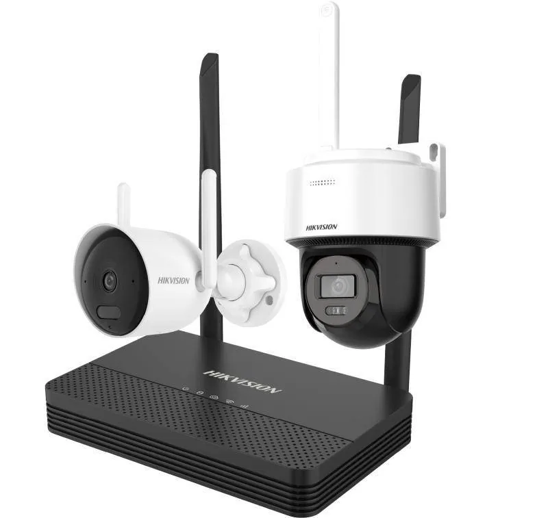 Hikvision – Surveillance camera – Indoor / Outdoor – DS-J142I(STD)/NKS422WBPH Wifi Kit de Videovigilancia IP Hikvision NKS422WBPH, NVS 4 canales, camaras IP bullet + domo 2MP - Imagen 1