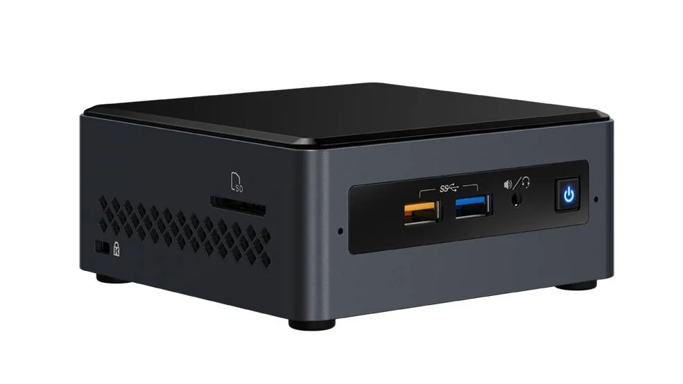 Intel Next Unit of Computing Kit NUC7CJYHN – Limitado – miniordenador – 1 x Celeron J4005 / 2 GHz – RAM 0 GB – UHD Graphics 600 – GigE – WLAN: 802.11a/b/g/n/ac, Bluetooth 5.0 Mini PC Intel Next Unit of Computing Kit NUC7CJYHN - Limitado, 1 x Celeron J4005 / 2 GHz - - Imagen 1