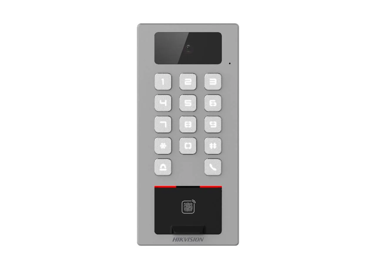 Terminal de Control de Acceso Hikvision DS-K1T502DBFWX-C Reconocimiento Facial, Huella y Tarjeta