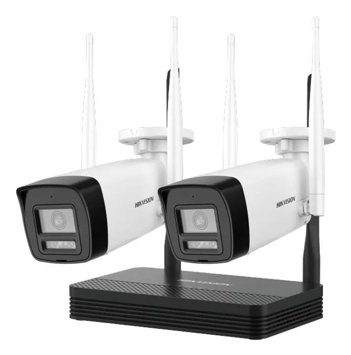 Hikvision – Network surveillance camera – 2MP H.265 TWO bullet WiFi NVS Kit de Videovigilancia Hikvision NKS422W0H - 2 Camaras Bullet WiFi 2 MP con NVS integrado - Imagen 1