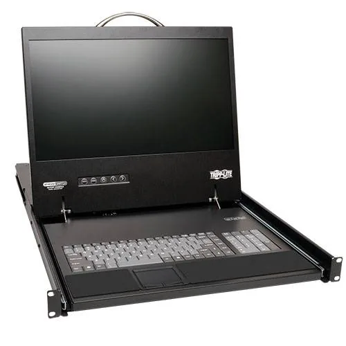 Tripp Lite 16-Port IP Rack Console Cat5 KVM Switch 19" LCD 1+1 User 1URM - Consola KVM con conmutador KVM - 16 puertos - PS/2 - 19" - montaje en bastidor - 1366 x 768 @ 60 Hz - negro - 1U