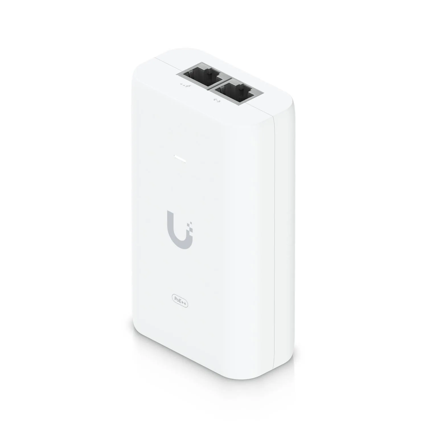 Ubiquiti – Network adapter – Inyector PoE 48VDC y 0.65A Inyector PoE Gigabit Ubiquiti U-POE++, 60W, 1,25A, 48VDC, 100-240VAC, Blanco - Imagen 1
