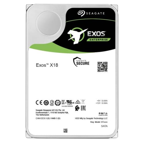 Seagate Exos X18 disco duro interno 16 TB 7200 RPM 256 MB 3.5" Serial ATA III