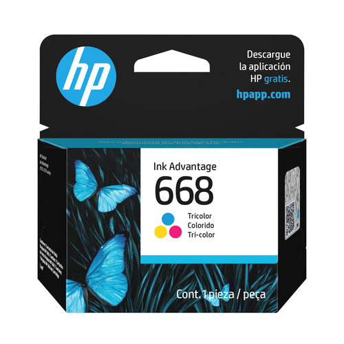 HP Cartucho de Tinta Original 668 Advantage tricolor