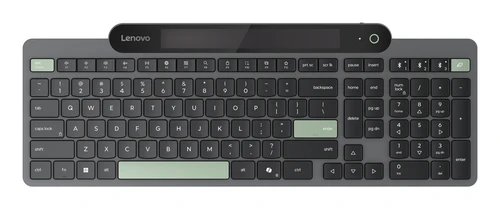 Lenovo – Keyboard – Self-Charging Bluetooth Keybo Lenovo 4Y41R69496 teclado Hogar / Oficina Bluetooth Español de Latinoamérica Negro, Verde - Imagen 1
