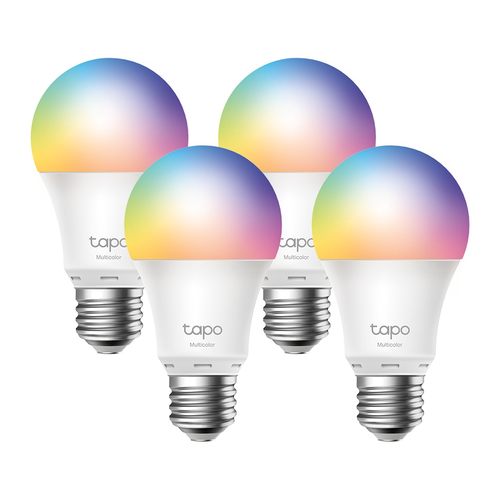 Tapo L530E – Bombilla LED – E27 – 8.7 W (equivalente 60 W) – clase F – 2500-6500 K Accesorio para Redes TP-Link Tapo L530E(4-PACK) iluminación inteligente Bombilla inteligente Wi-Fi 8,7 W - Imagen 1