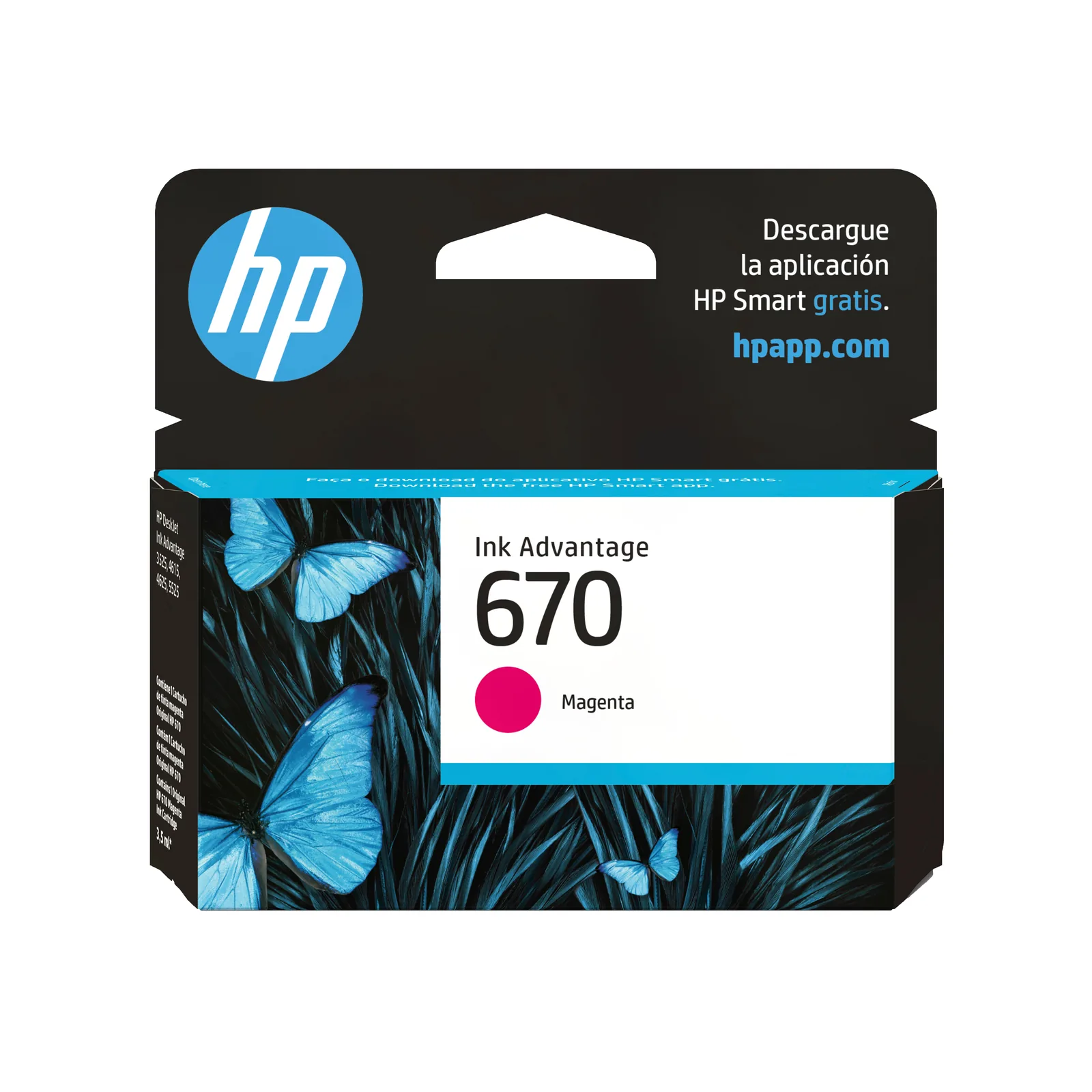 HP 670 – Magenta – original – Ink Advantage – cartucho de tinta – para Deskjet Ink Advantage 3525, Ink Advantage 4615, Ink Advantage 4625, Ink Advantage 5525 HP 670 - Magenta - original - Ink Advantage - cartucho de tinta - para Deskjet Ink Advantage 3525, Ink Advantage 4615, Ink Advantage 4625, Ink Advantage 5525 - Imagen 1