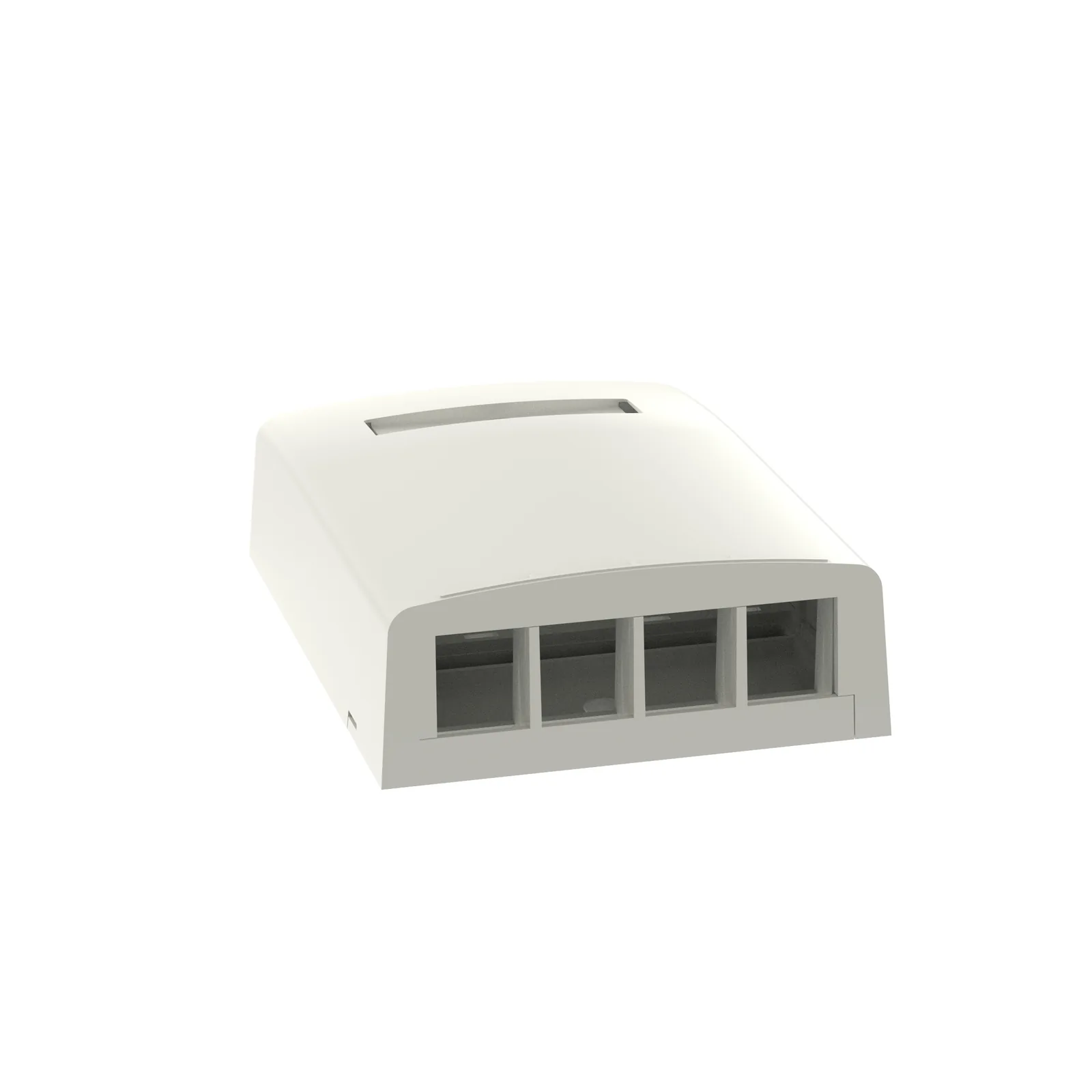 Panduit NetKey Surface Mount Boxes – Surface mount box – office white – 4 ports Caja alargada de montaje en superficie - Imagen 1